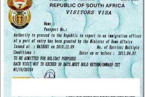 南非个人旅游签证游 10--15个工作日,快递时间