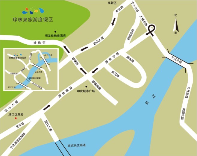 南京珍珠泉地图图片